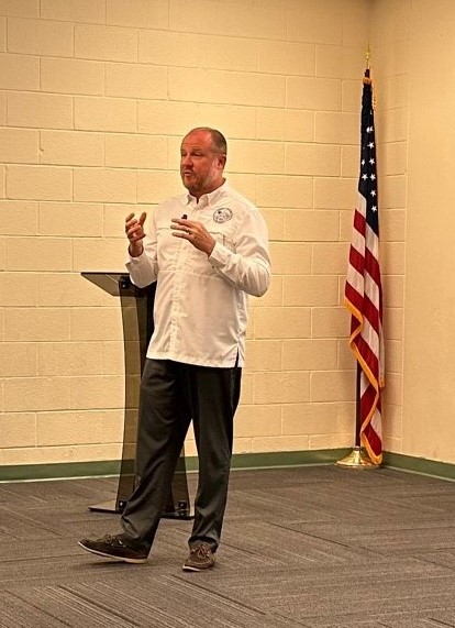 Matt Caldwell speaking at a Value Adjustment Board hearing